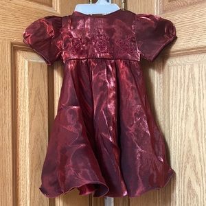 Beautiful Burgundy baby dress size 18 months.